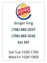Burger King at the PX